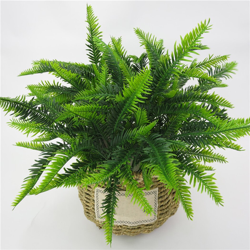 1PC Artificial Fern 7-Fork Artificial Persian Leaf Plant DIY Artificial Fern Bush Faux Plant For Wedding Fern Floral Decor