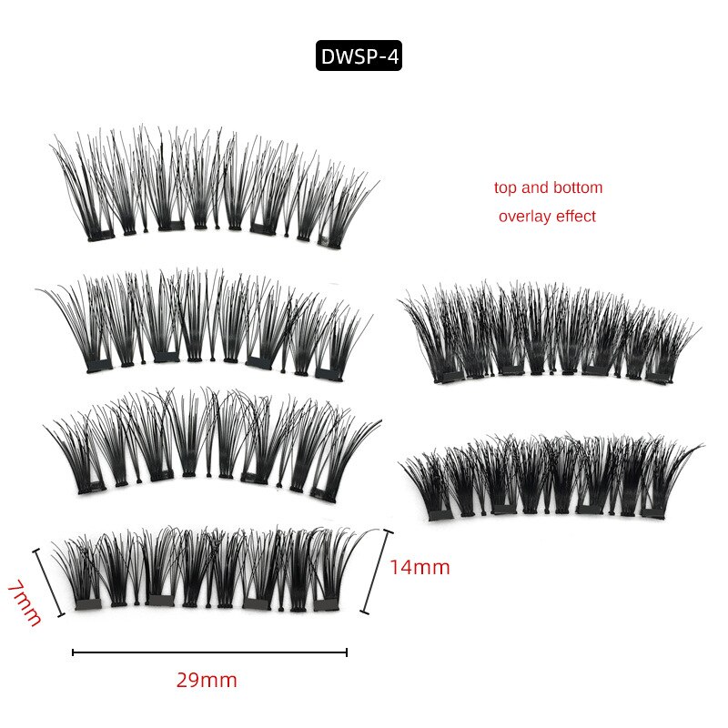 Shozy – faux cils magnétiques 3D avec 3 aimants, faits à la main, naturels, avec boîte