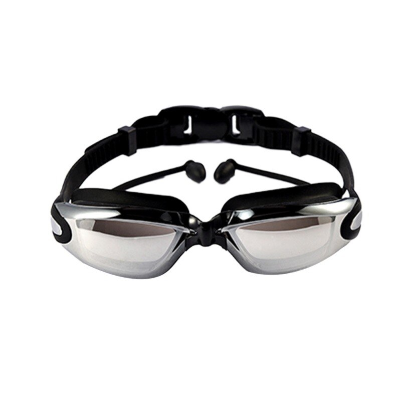 Udendørs vandsport svømmebriller briller vandtætte anti-tåge svømmebriller stor ramme med silikone ørepropper: Db