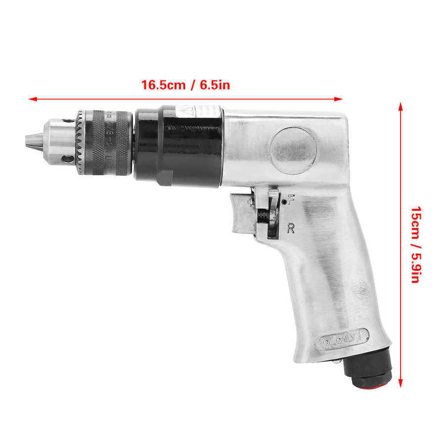 3/8 inch 1700rpm Air Drill High-speed Pneumatic Drill Reversible Rotation For Hole Drilling For Hand-held Operation