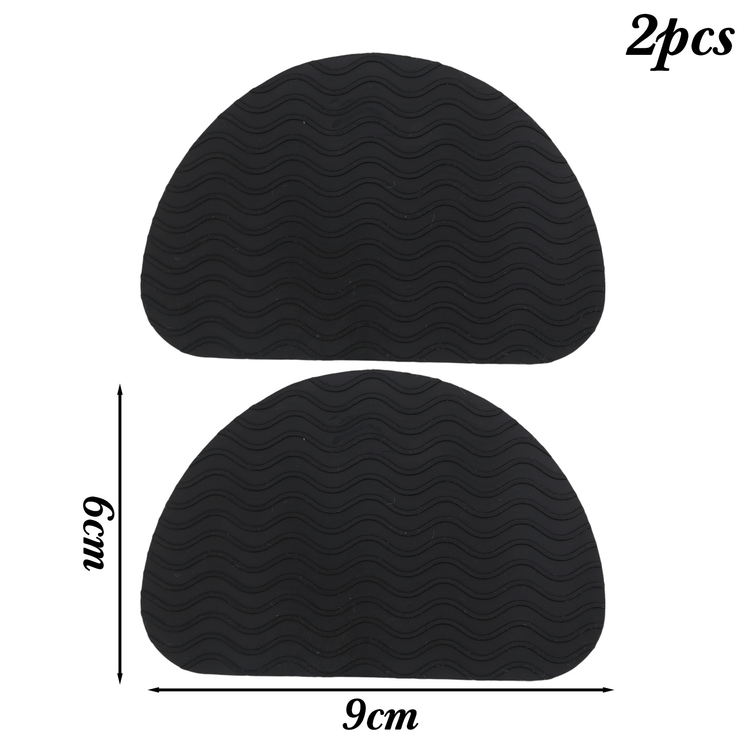 Pegatinas antideslizantes y resistentes al desgaste para zapatos, Protector de suela autoadhesivo, pegatina para tacones altos en el antepié, almohadillas para suelas de goma de silicona: Plata