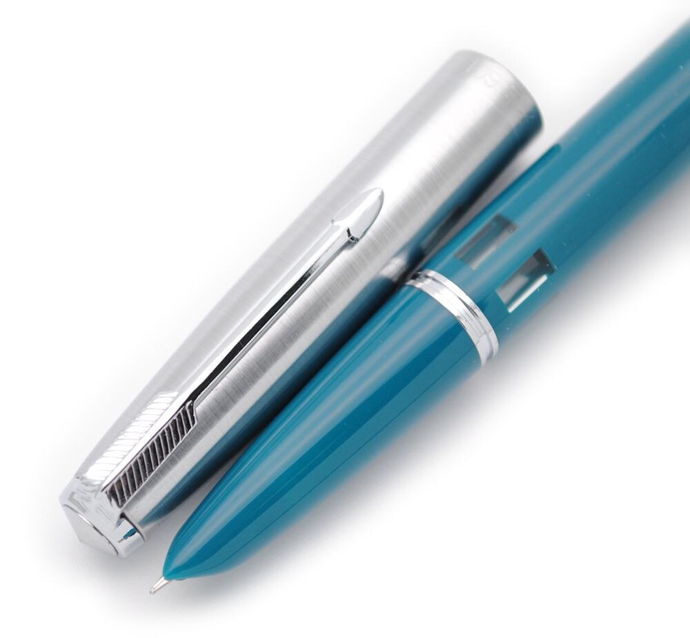 Yongsheng 601 Steel Cap Vacumatic Fountain Pen Fine Nib 0.5mm Popular Ink pen School Business Office Writing Pen: Blue
