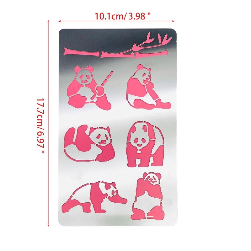 Metal Journal Stencils English Alphabet Stainless Steel Stencil Templates Tool for Painting Wood Burning Carving Pyrography F26: 08