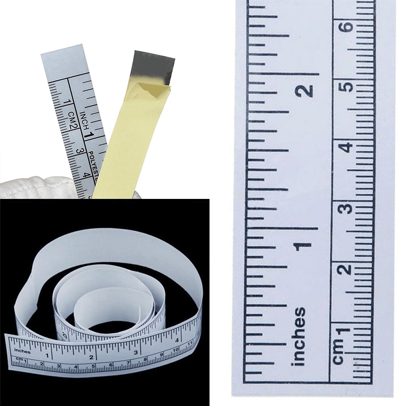 5 Pcs 90cm Paper Ruler Tape Inch Measure Tape Sewing Machine Self Adhesive Measuring Tape Ruler Sticker Home Sewing Tool