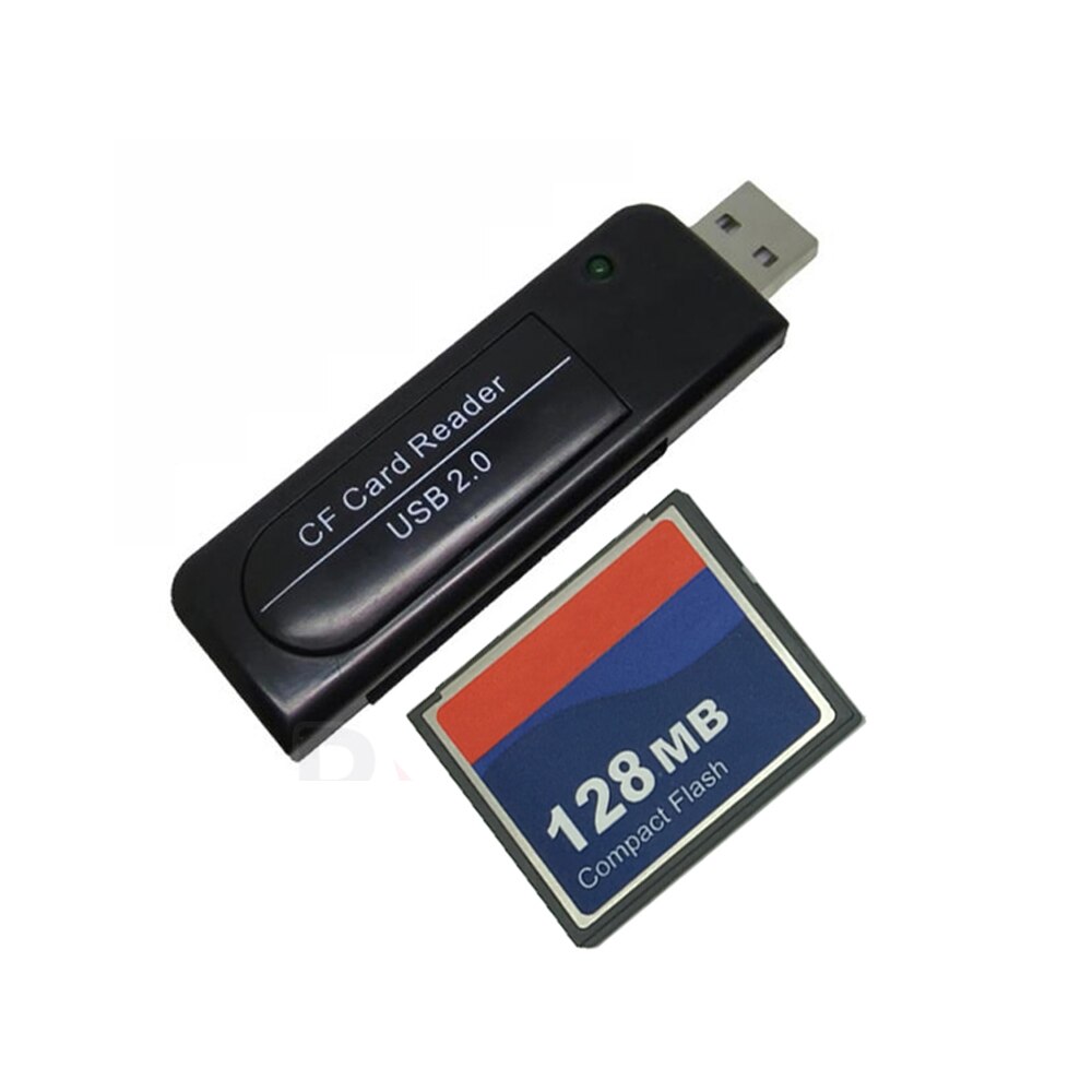 Industriel kompakt flash cf-kort med usb 2.0 kortlæser 64mb 128mb 256mb 1gb 2gb +  cf kort 2.0 læser
