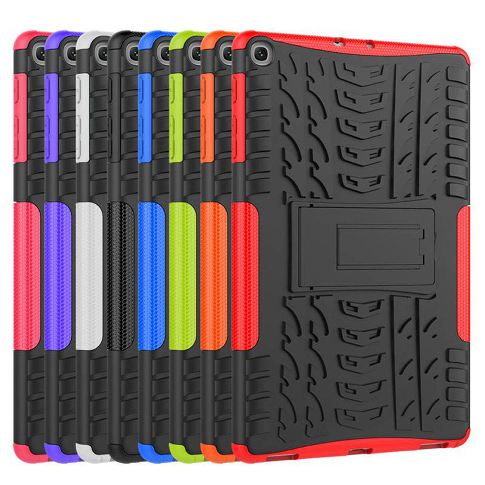 Funda Armor para Samsung T510 Tab A , funda de SM-T515 de 10,1 pulgadas para galaxy sm-T510, Tablet de TPU + PC, funda con soporte