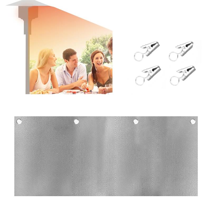 Adjustable Heat Focusing Reflector Set Garden Heat Reflector Shield Outdoor Heater