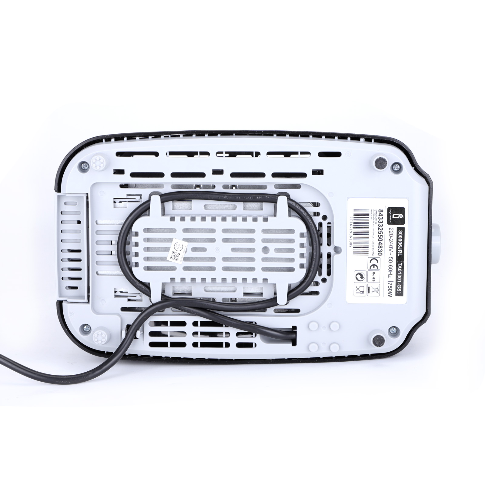 AIGOSTAR Tostadora, 2 Ranuras, 7 Ajustes, Bandeja Recogemigas Desmontable,Descongelación y Recalentar, Apagado Auto.(750W)