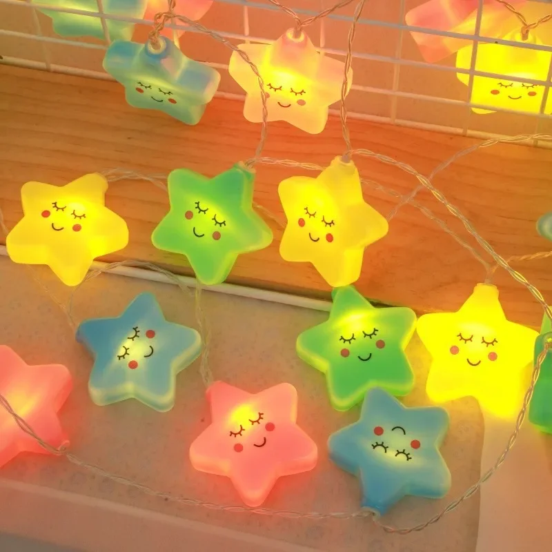 LED-Lichter String Star Girlande Lampe USB/Batterie für Wohnzimmer im Freien Garten Camping Hochzeit Weihnachts feier Dekor betrieben: RGB / O