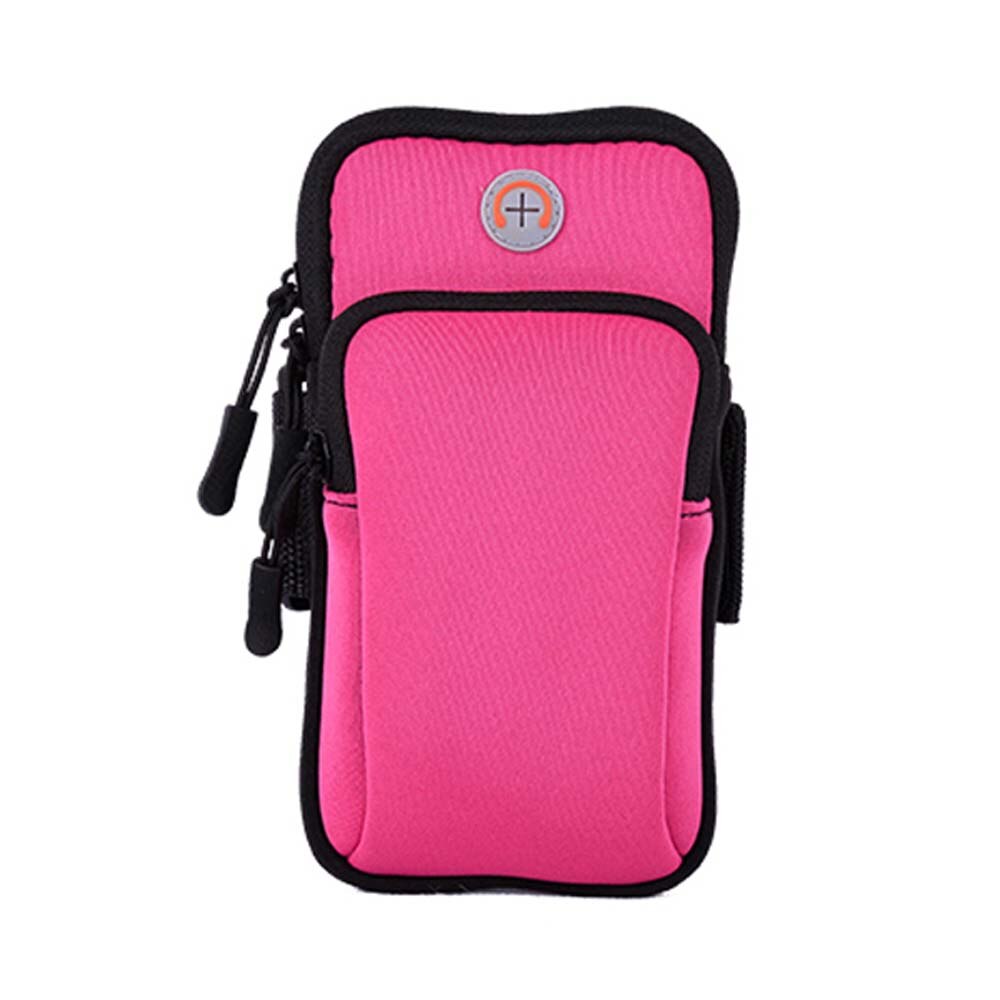 Universal 6 & #39 ;& #39 ; vattentät sportarmbandsväska löpning jogging gymarmband utomhussporter armbandsväska telefonväska fodral hållare: Rosa