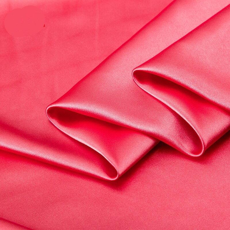 Tela satinada brillante para costura, tejido de poliéster de buena Spandex, Color sólido para coser vestidos de novia, ropa de , 50x125cm, TJ018