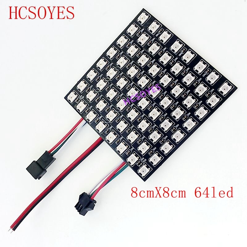Módulo de Panel Led WS2812b, 8x 8/8x3, 2/16x16 píxeles, direccionable individualmente, pantalla a todo Color, disipador de calor Digital, bricolaje, Boa