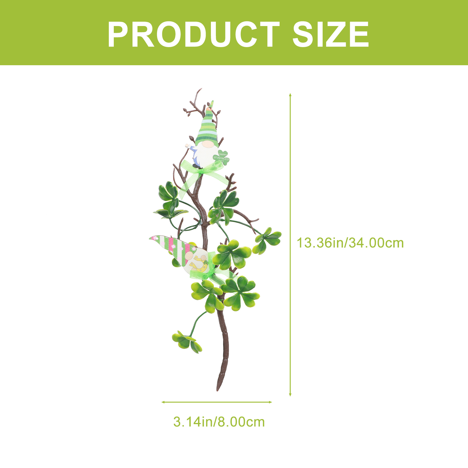 St. Patrick's Day Plastic Shamrock Decorative Simulated Branch for Party Decor