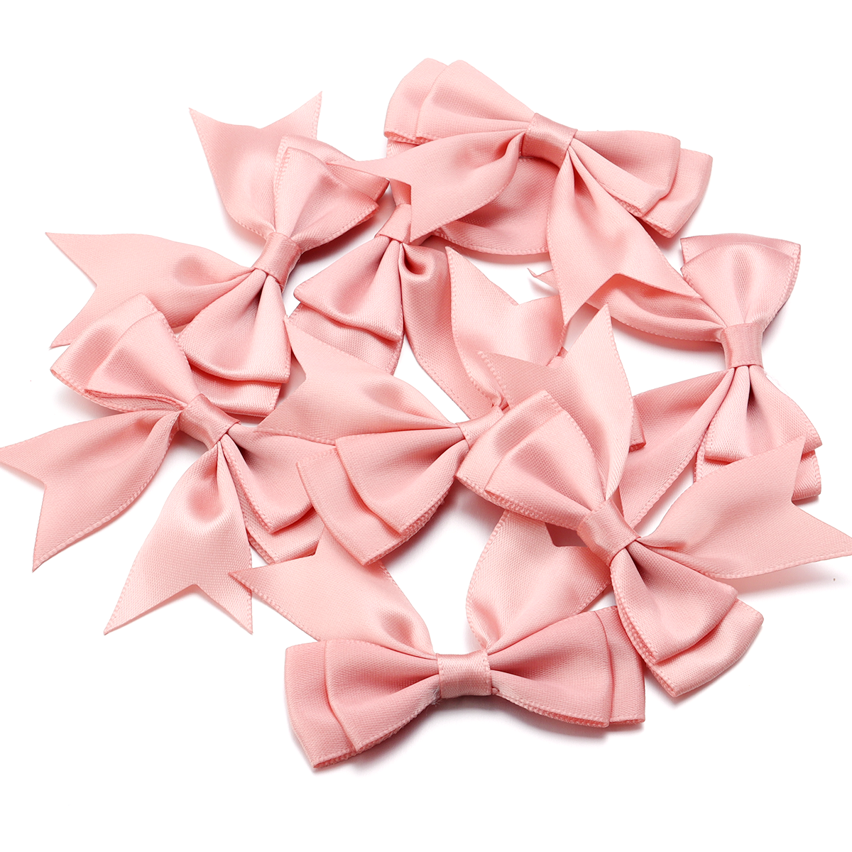 10 stks/partij Satijnen Lint Strikken Leuke Kleurrijke Dacron Dubbellaags Strik Boog Bloem Voor DIY Craft Kleding Decoratie Accessoires: Gun Metal