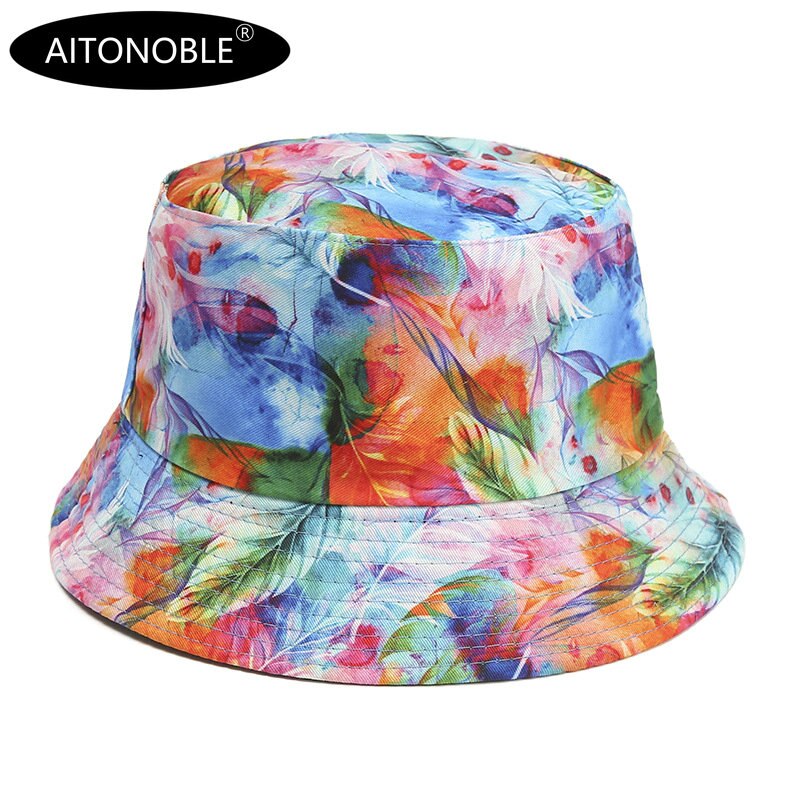 Aitonoble-Sombrero de cubo para niña, sombrero de sol de playa para deportes al aire libre, gorros de playa de viaje, gorras de pescador, gorro de Hip Hop, novedad de: 805-4