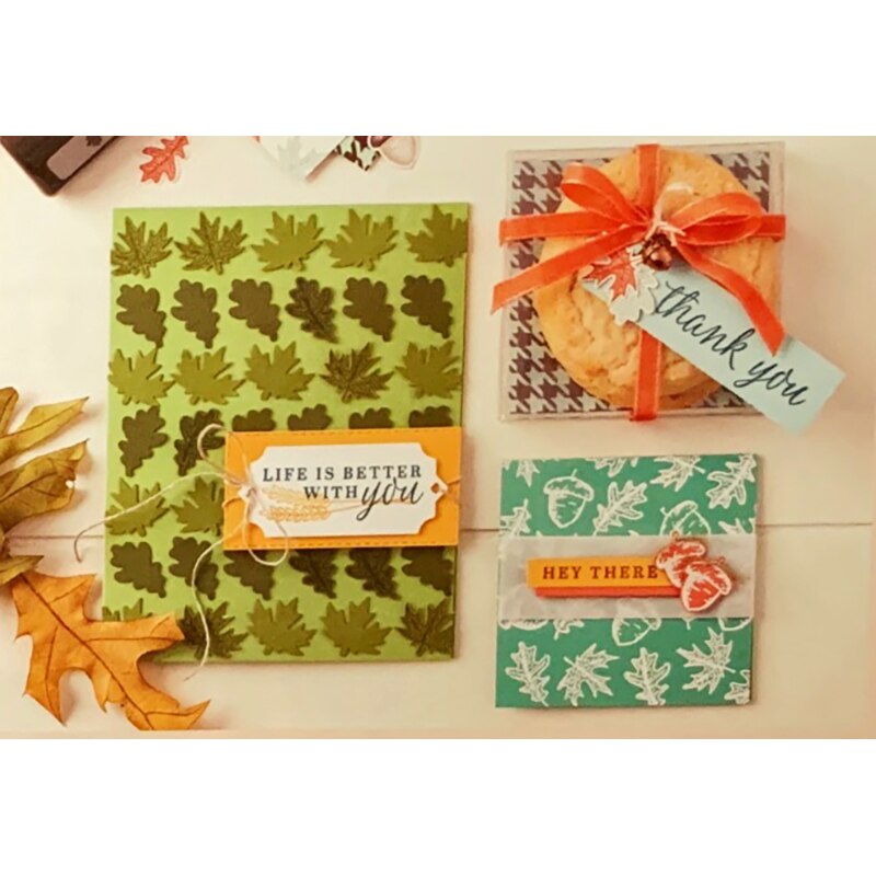 Kerst Bladeren Sentiment Woorden Clear Postzegels En Dennenappel Stansmessen Voor Scrapbooking Ambachten Wenskaart Maken