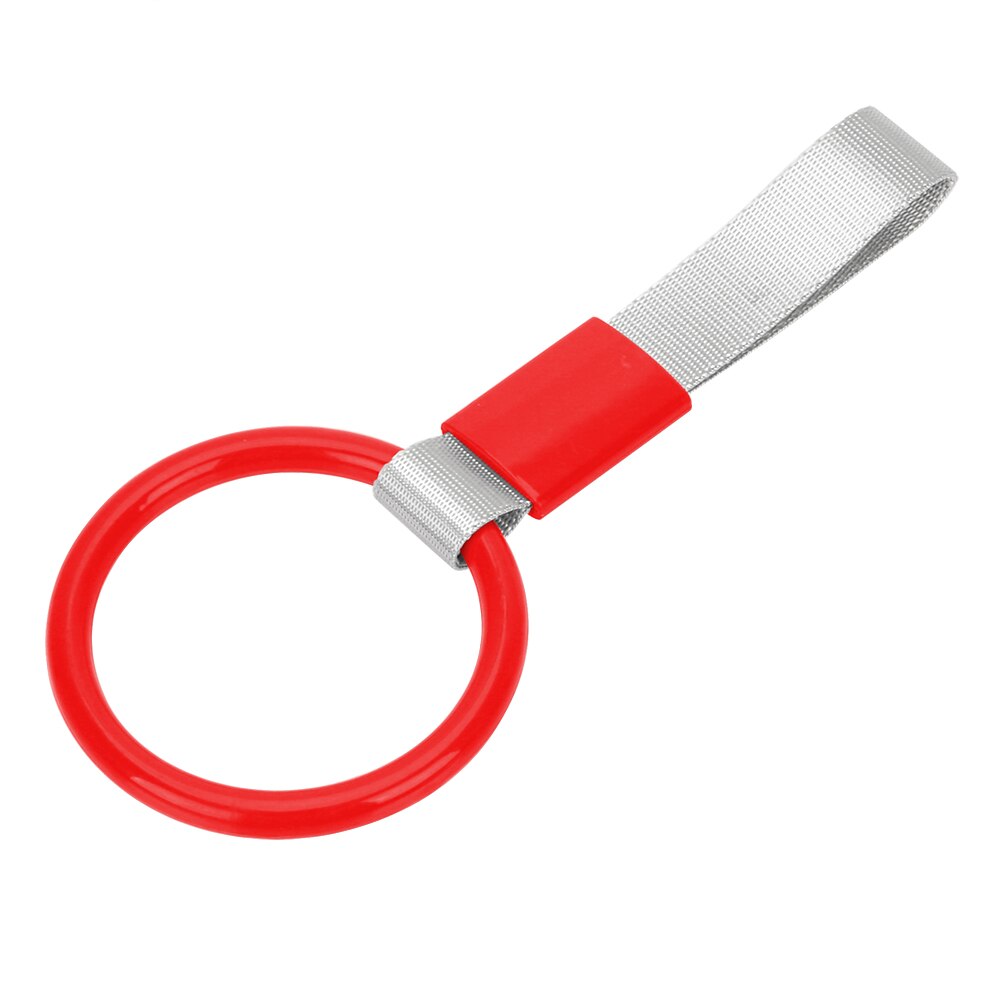 LEEPEE Car Interior Pull Ring Subway Train Bus Handle Strap Charm Drift Round JDM TSURIKAWA RING Car Rear Bumper Warning Loop: Red