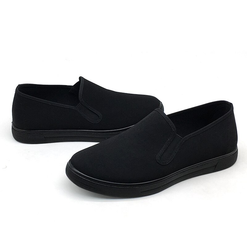 Mænd lærred sko enkle afslappede herre loafersafgang skridsikker behagelige vulkaniserede sko mand lejligheder størrelse 667: 6