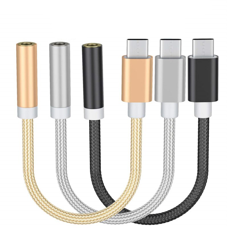 Universele Mobiele Telefoon Converter, Van Usb C Naar 3.5Mm Jack, type-C Naar 3.5Mm Koptelefoon Jack, Telefoon Connector Adapter