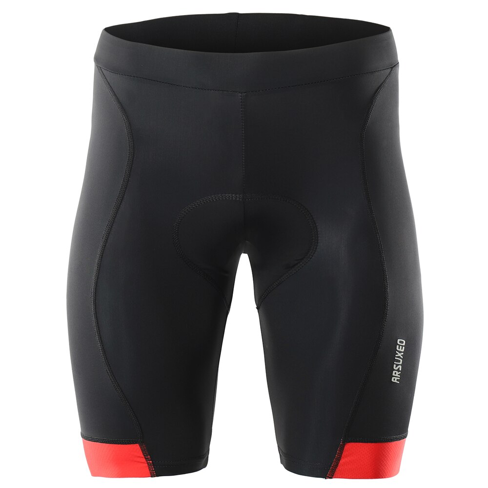 Elx Pad-pantalones cortos para bicicleta de montaña para hombre, ropa interior negra de secado rápido para verano: Rojo / L