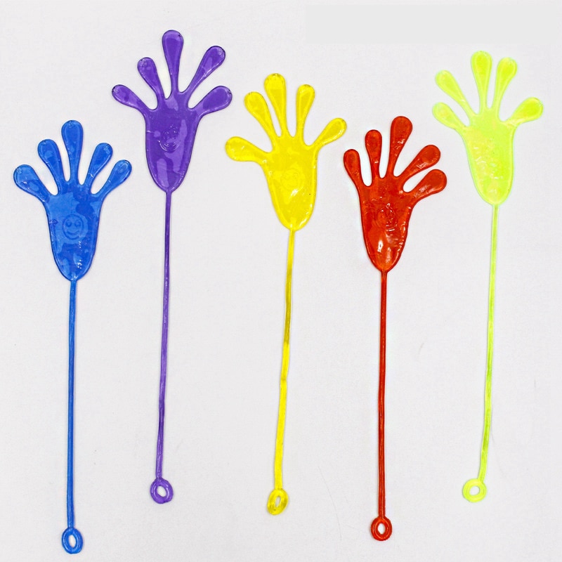 5Pcs Elastische Squishy Sticky Hands Elastische Sticky Squishies Slap Palm Sticky Squishy Kids Party Gunsten Speelgoed Fun Joke speelgoed