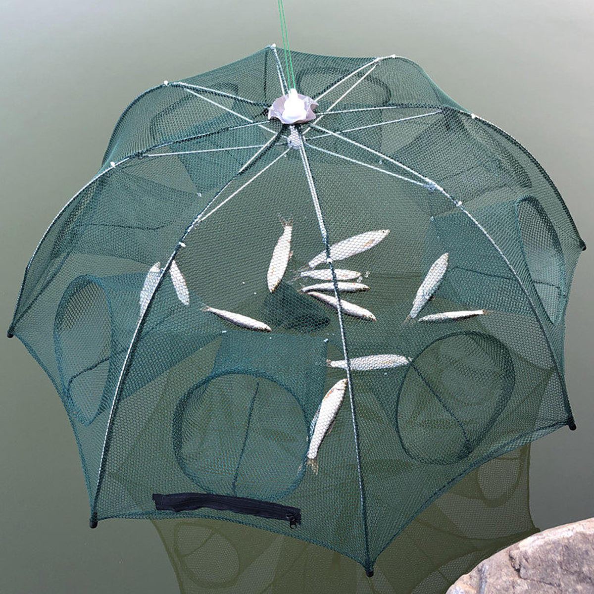 Practical Thickened Fishing Net Bait Cast Mesh Trap Net for Fish Prawn Crayfish