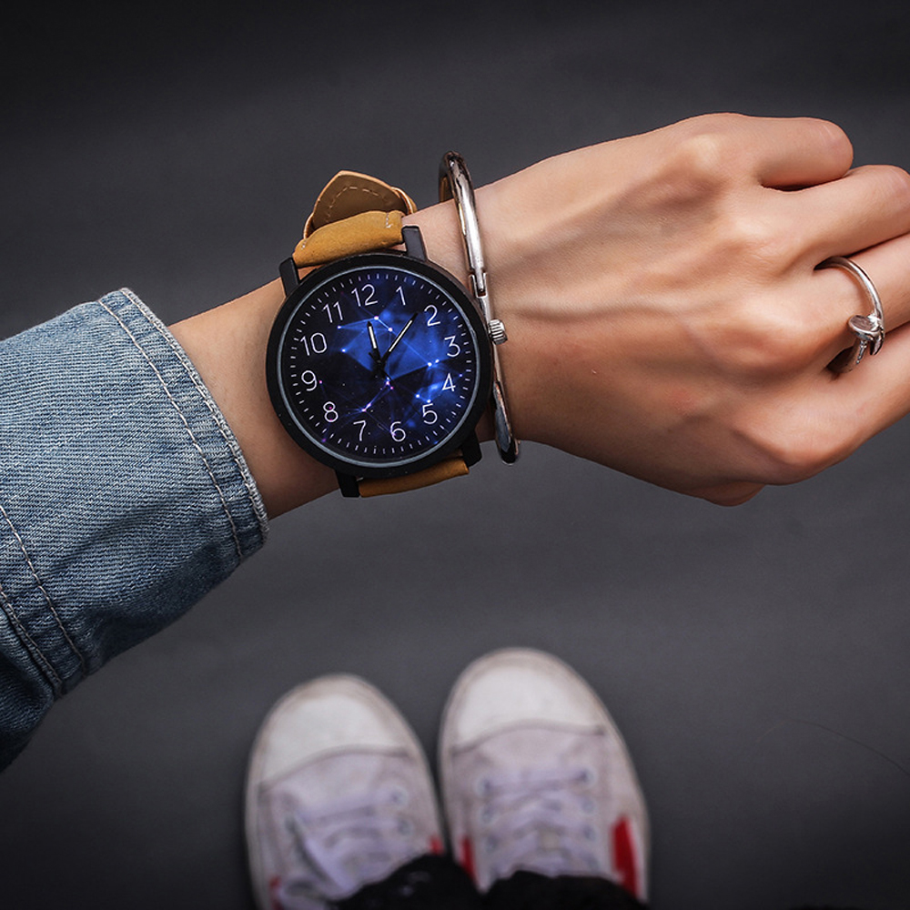 Armbåndsur kvinner klokker damer kvarts armbåndsur for kvinne klokke kvinnelige timer hodinky montre femme stor urskive pu: 04 kaffeunivers