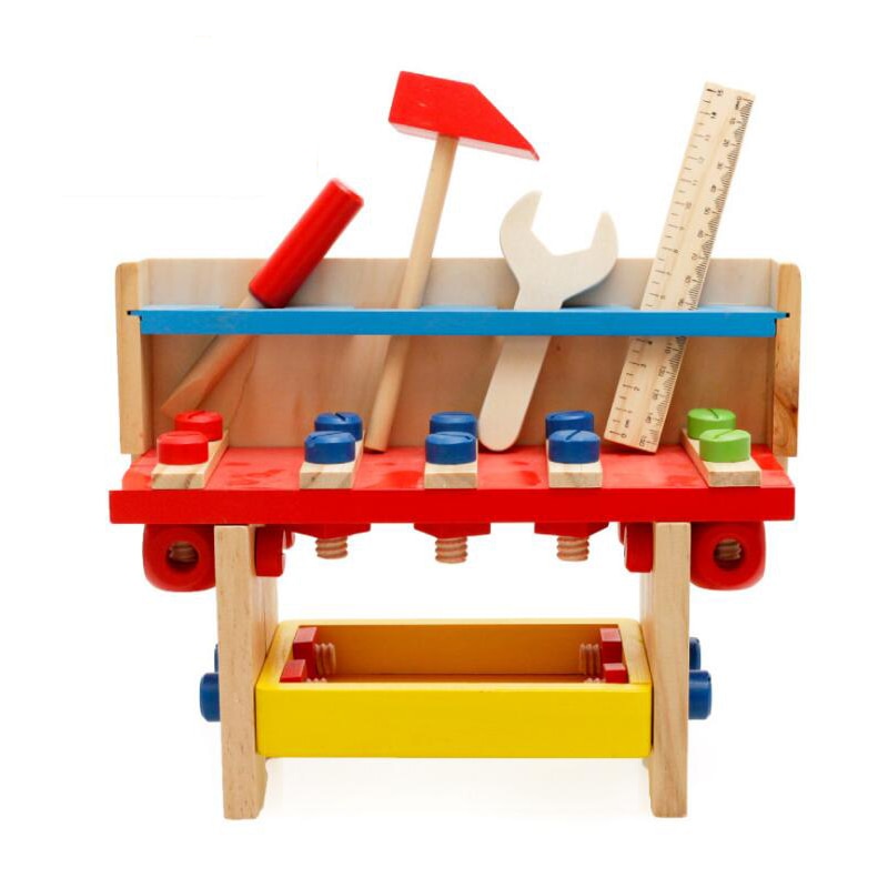 freundlicher Holz Geistigen Pädagogisches Werkzeug einstellen Spielzeug Wartung Kasten Gebäude Werkzeuge Zimmerei Spielzeug für freundlicher