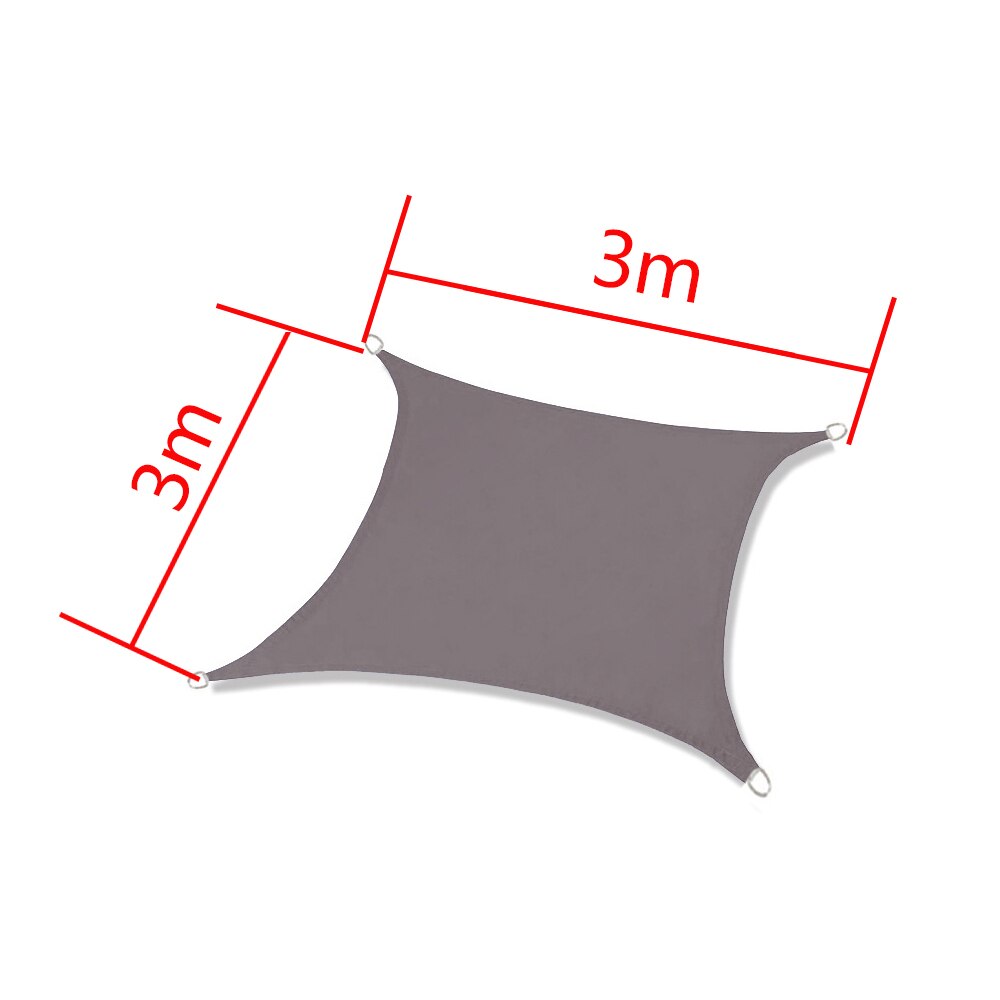Waterproof Sun Shelter 300D Outdoor Yard Garden Shade Sails Triangle Large Swimming Patio Pool Canopy Camping Awning: 3mx3m grey