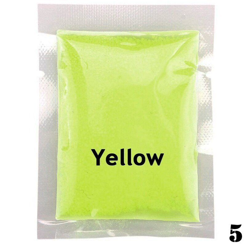 Partículas de Luz Súper fluorescentes de colores, pigmento brillante, arena brillante que brilla en la arena oscura, 2 uds.: 5