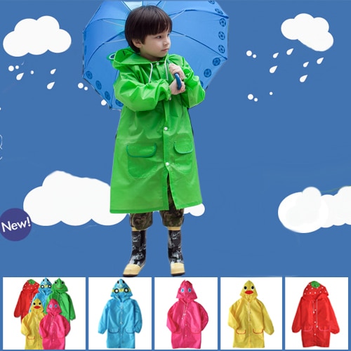 Søde dyreformede børn regnfrakke sjov tegneserie stilfuld poncho børn vandtæt regntøj børn unisex regndragt