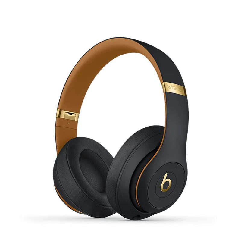 Hochwertige Klang Techniker 3 Bluetooth-Kopfhörer, kabellose Pop-hoch-Bluetooth-Kopfhörer mit Studio 3-Logo: Gold