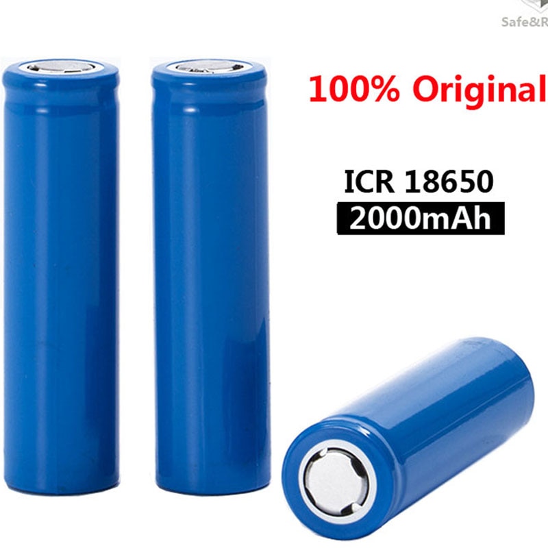 Originele 18650 3.7 V 2000 Mah Oplaadbare Batterij ICR18650 18650 Li-Ion Batterijen