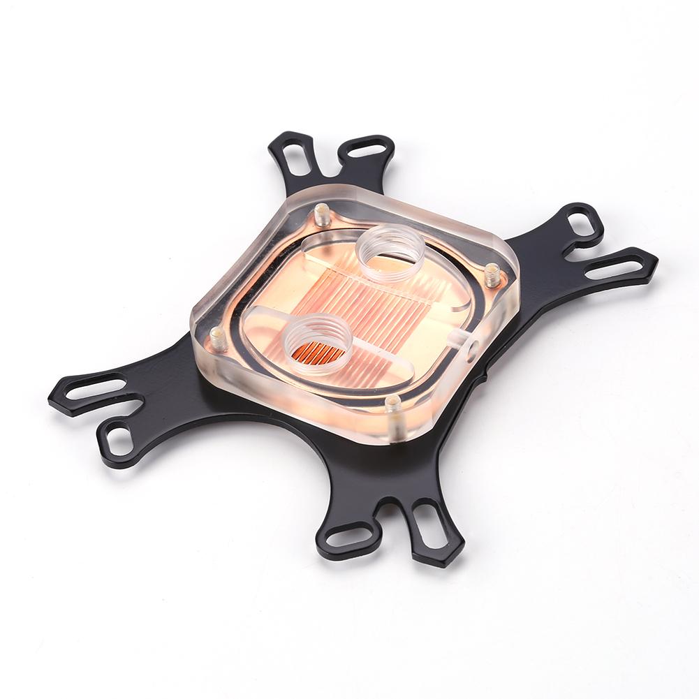 Transparent CPU Water Cooler Computer PC Cooling Radiator for Intel for AMD with Screws CPU Water Block Waterblock Copper Base