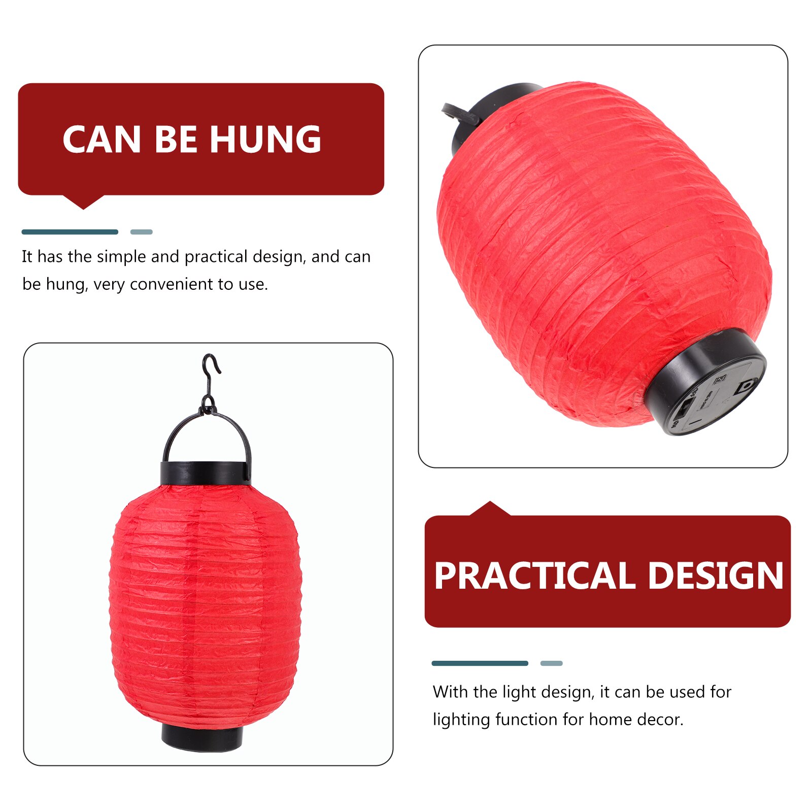 1Pc Japanese Style Paper Lanterns Folding Oval Lantern Decorative Paper Lantern Folding Paper Lantern Party Decoration Prop