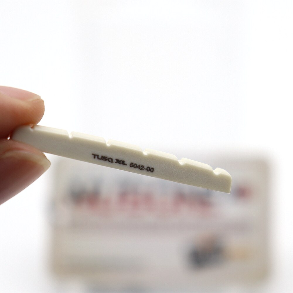 Graph Tech PQ-5042-00 TUSQ Nut XL 42mm Pre-Slotted Flat Bottom Guitar Nut for FD Strat Tele Electric guitar Ivory