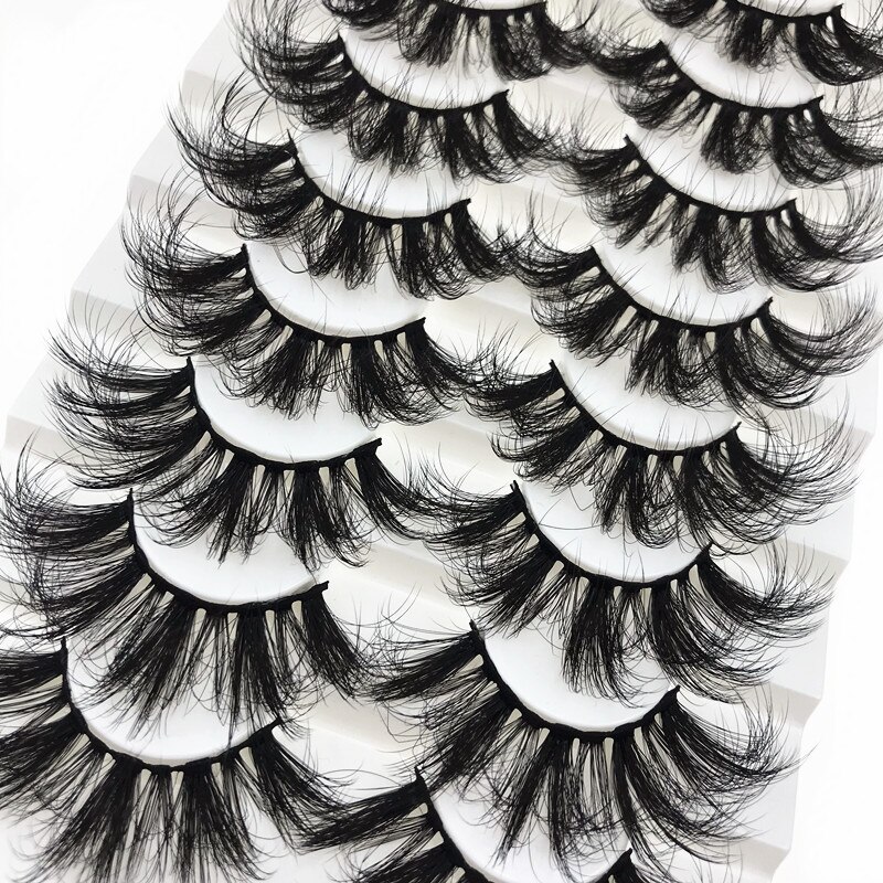Mink Eyelashes 25mm Lashes Fluffy 3d Mink Lashes Makeup Dramatic Long Natural Eyelashes Eyelash Extension Maquillaje: 8 pairs 6D-7