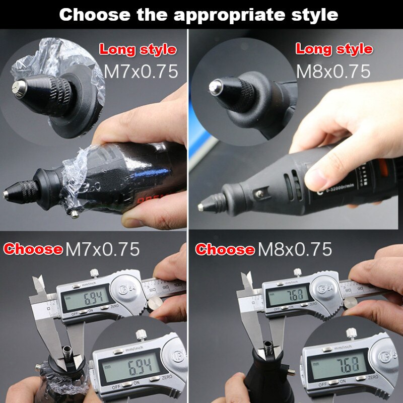 Neue 0,3-3,2mm Multi Bohrfutter Keyless Für Dremel rotierend Werkzeuge Keyless Bohrer Spannfutter Adapter Konverter Universelle Mini Futter