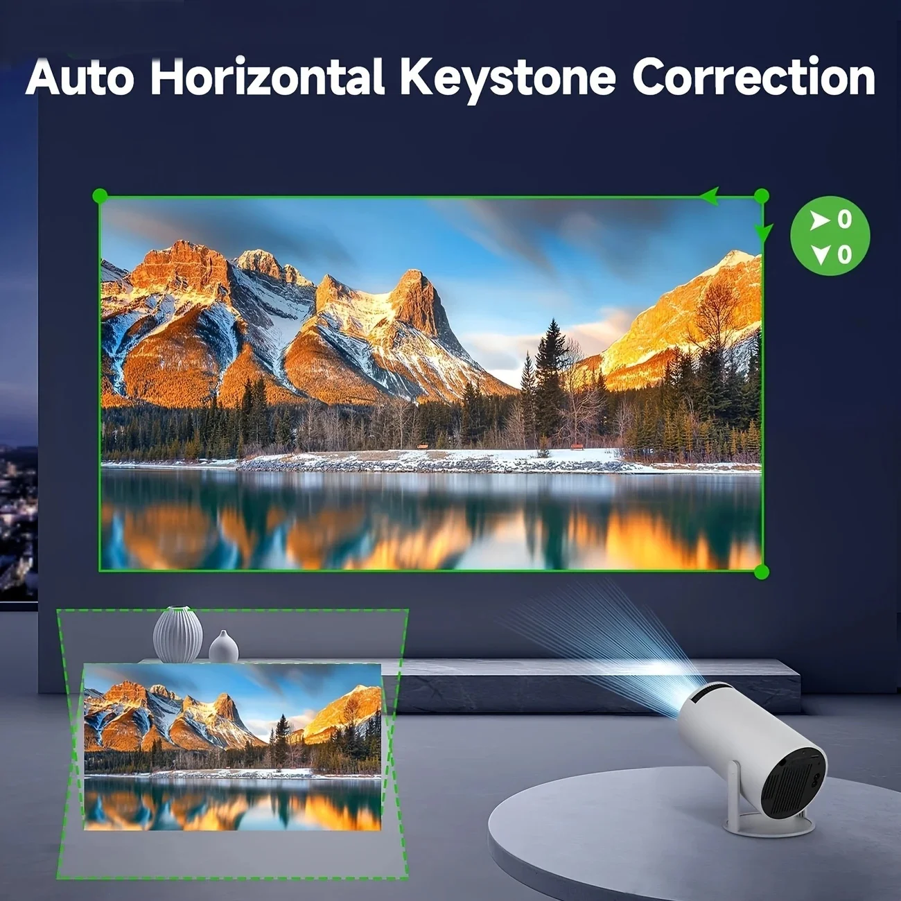 Magcubic HY300 Pro+ Android 11 Projector, 300ANSI Lumens WiFi 6 Bluetooth 5.4, 1080P Support 4K Portable Outdoor Movie Proj