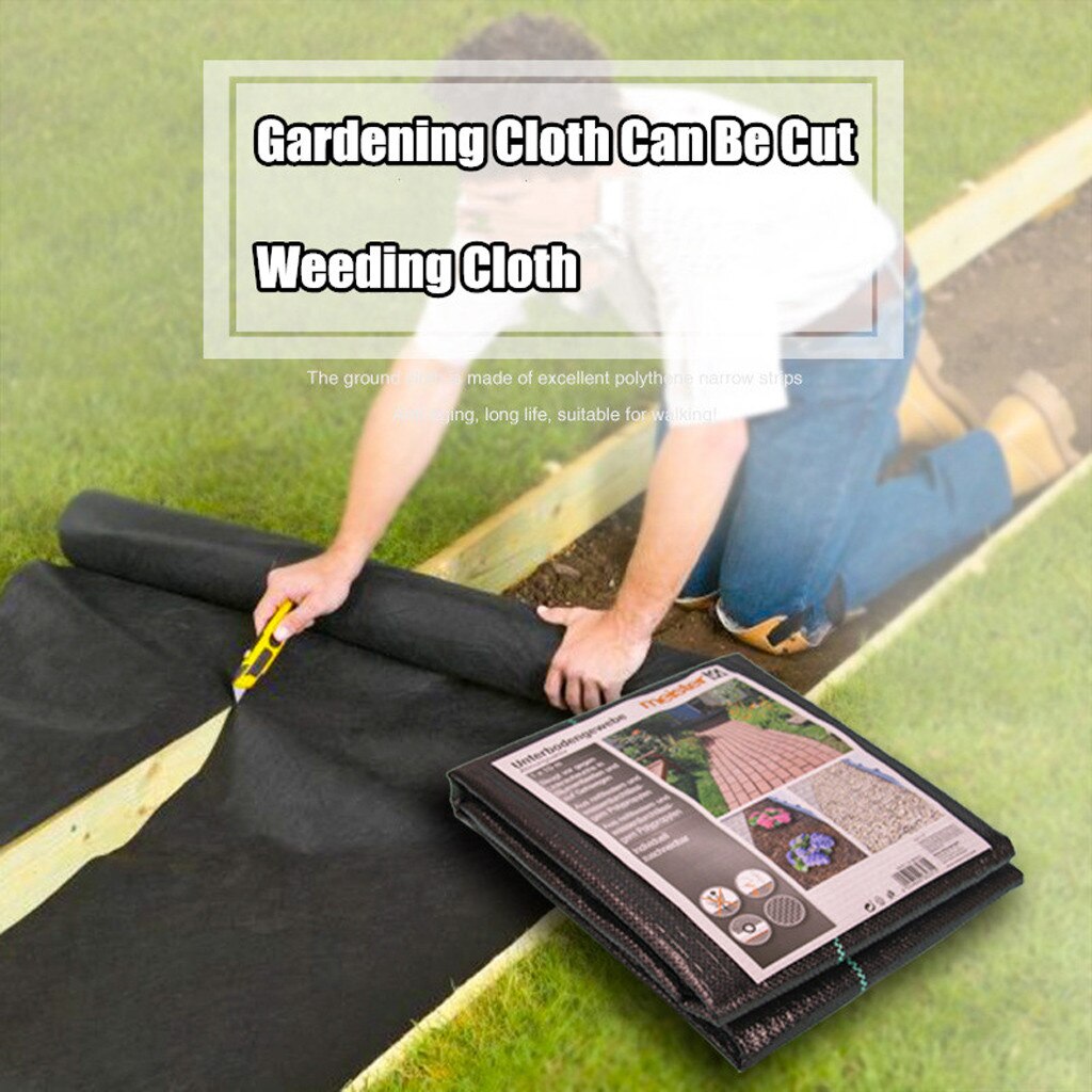 Agricultural Anti-Grass Cloth Plastic Mulch Film Thickness Garden Weeding Control Fabric Degradable Weeding Cloth 2 Sizes