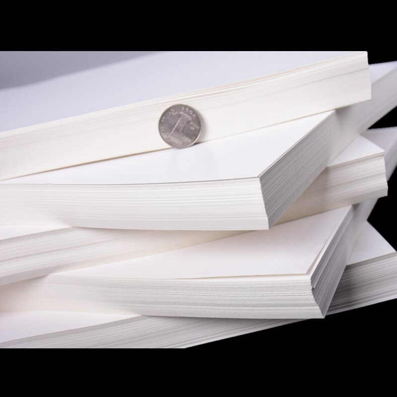 Papel Kraft blanco A4 de para niños, cartulina gruesa hecha a mano, Material cortado, 70-400GSM, 100 hojas