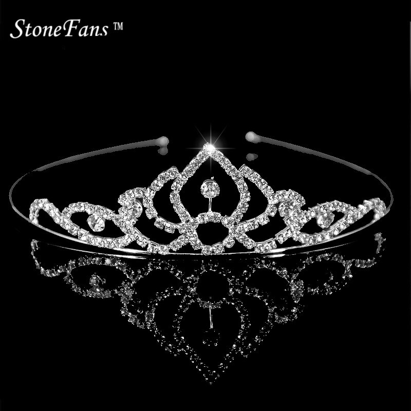 StoneFans Haarschmuck Clips Hochzeit Strass Tiara Für freundlicher Perle Haarbänder Stirnbänder Diademe Und Kronen Bräute Mädchen 59