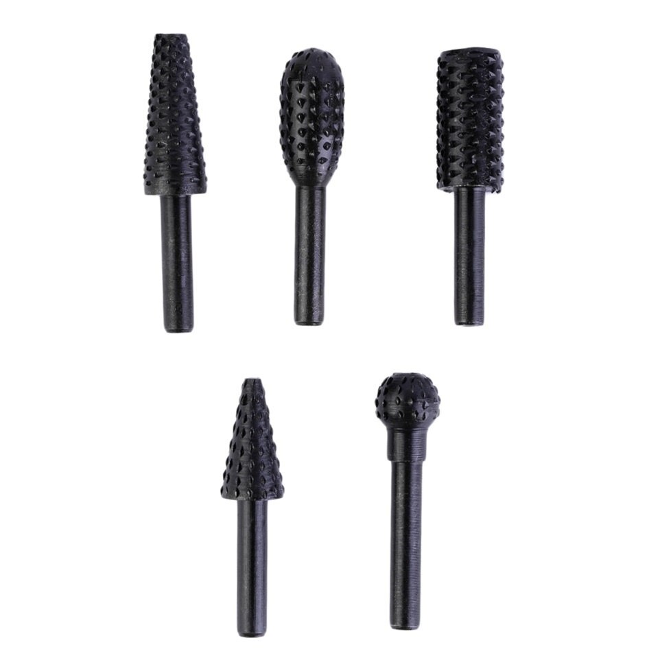 10pc Shank Tungsten Carbide Milling Cutter Rotary Tool Burr Double Diamond Cut Rotary Dremel Tool Metal Wood Electric Grinding: 5Pcs