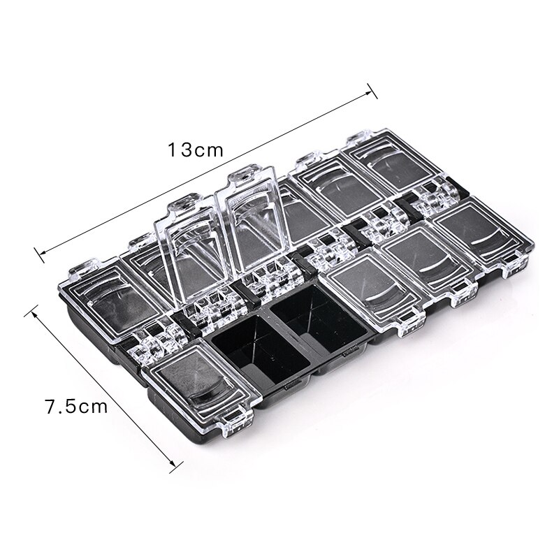 Boîte de rangement vide en plastique multi-tailles pour Nail Art, boîte de rangement pour strass et gemmes, boîte de rangement pour Nail Art, étui pour accessoires de peinture diamant: Q05470