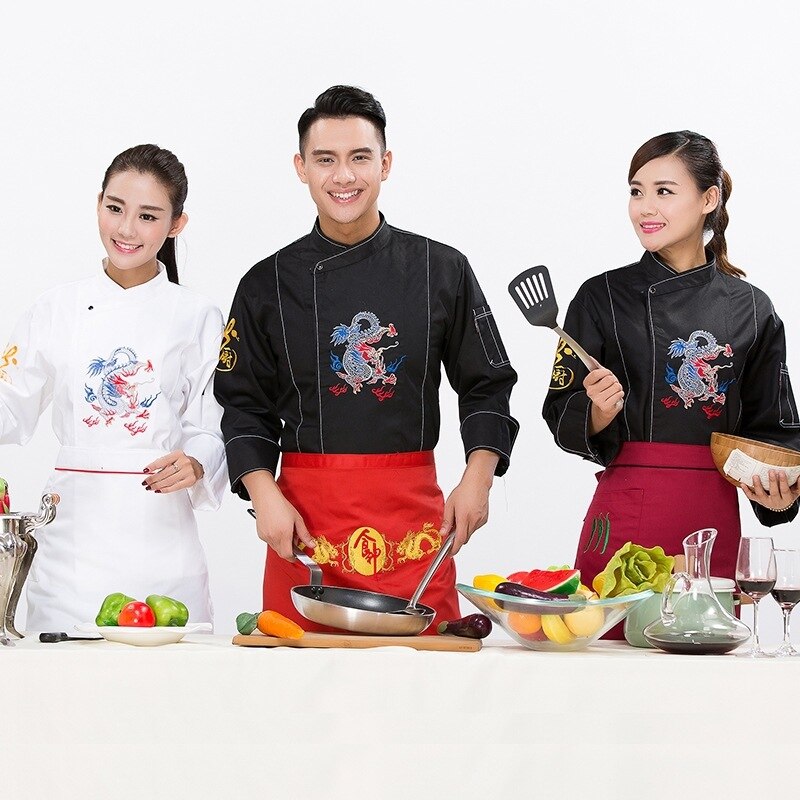 Kochdienst Hotel Arbeitskleidung Restaurant Arbeitskleidung Werkzeug Chefuniform Koch Jacken schnell Lebensmittel-Service Arbeitskleidung