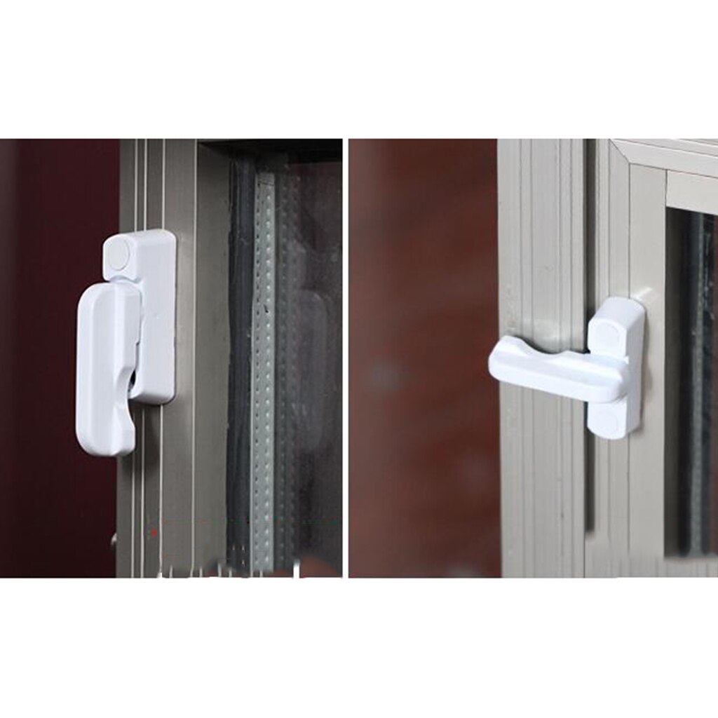 Plastic Child Safe Security Window Door Sash Lock Safety T Shap Handle Sweep Latch Home Security