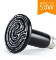Pet Heating Light Bulb Infrared Black Ceramic Emitter Heat Lamp Bulb For Reptile Animals Heater Brooder ceramic heate: 50W