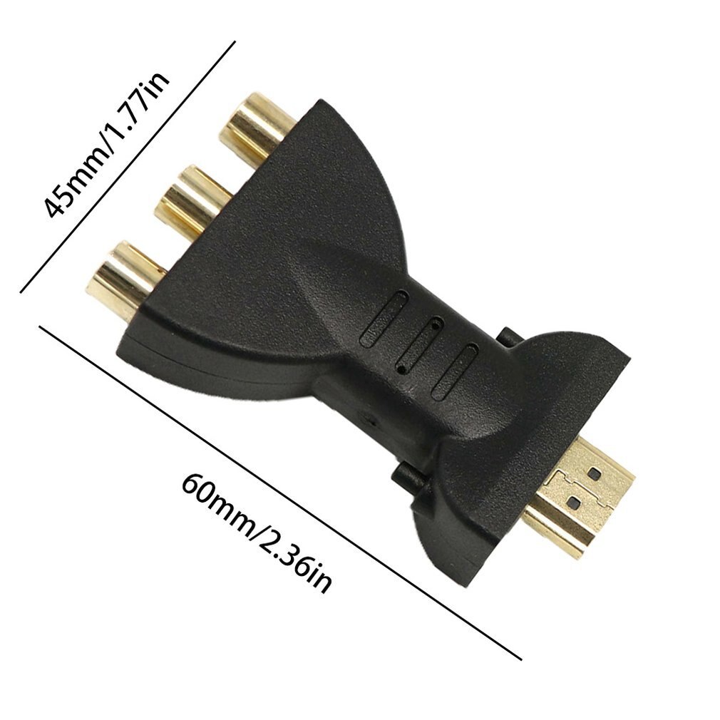 Gold-plated HDMI to 3 RGB RCA Video Audio Adapter AV Component Converter HDMI Cables Female-female ONLENY
