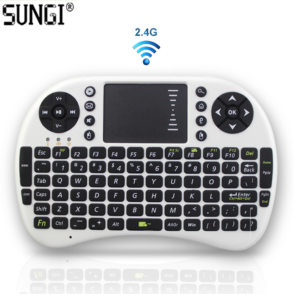 SUNGI arabe/allemand/français/thaïlandais/anglais 2.4GHz Mini sans fil i8 clavier pavé tactile AZERTY pour Android TV batterie Rechargeable