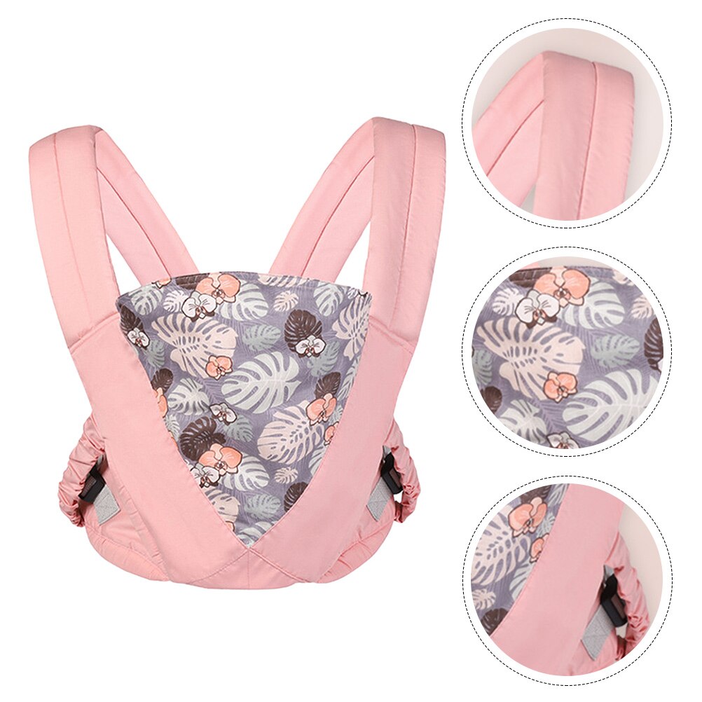 1Pc Baby Carrier Double Shoulder Infant Sling Hip Seat Double-Shoulder Sling: Pink
